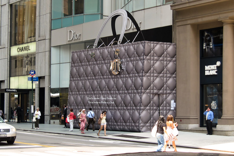 Hoarding for Christian Dior’s flagship store in New York 