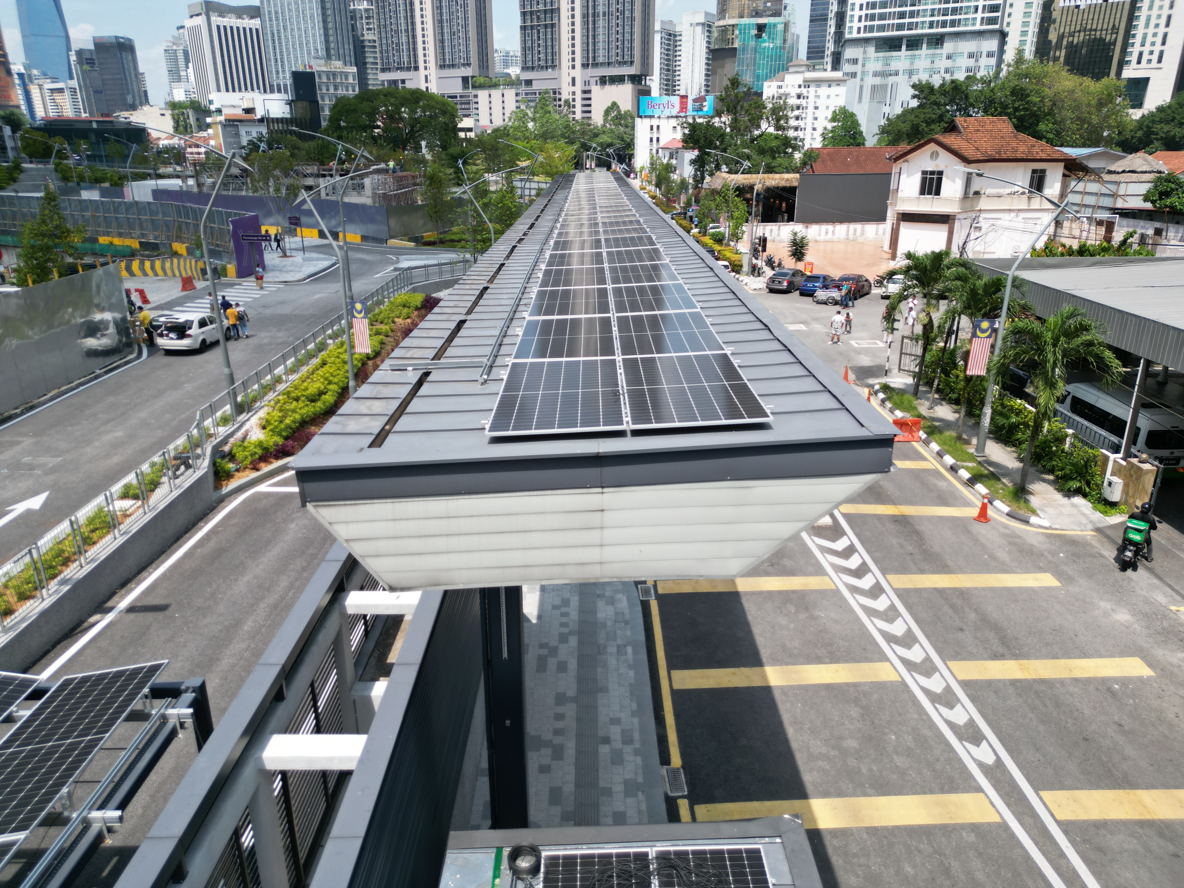 Solar Panel Drone Shot