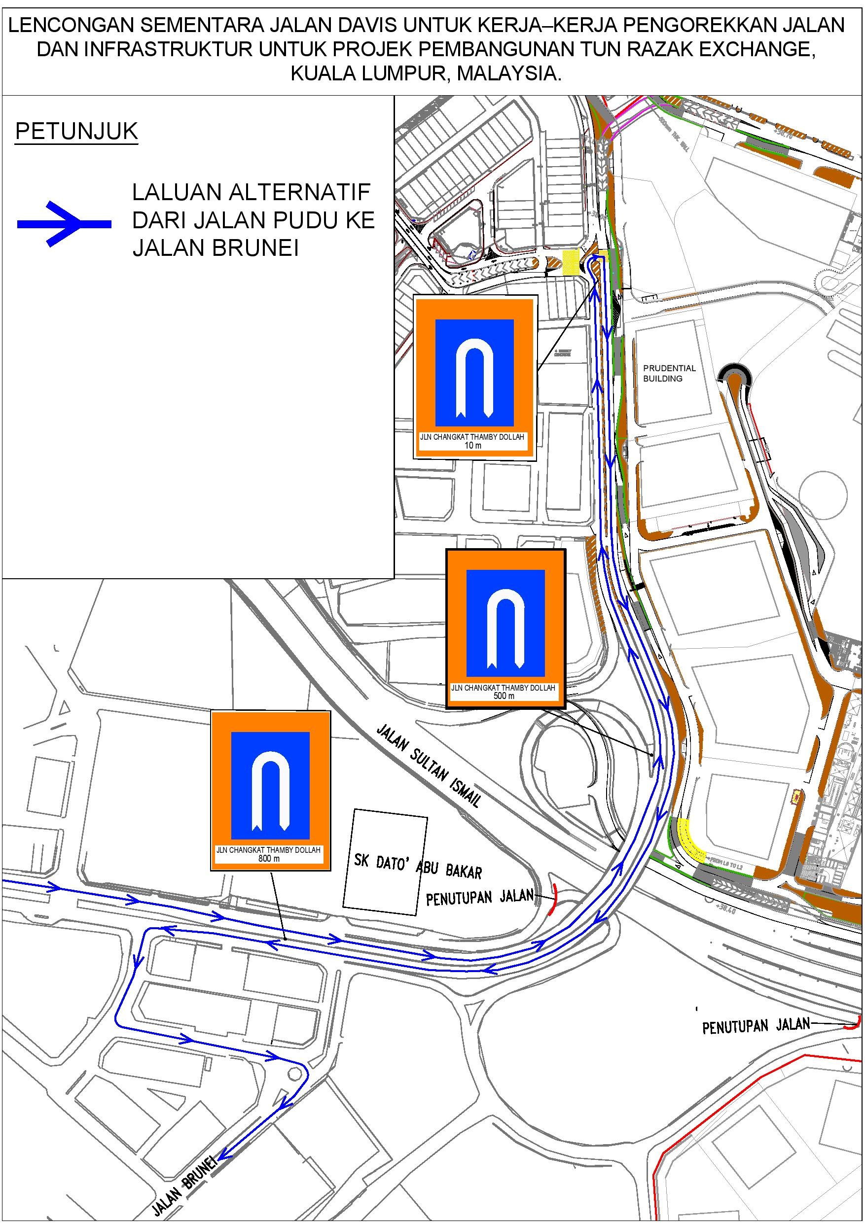 MAP 2- ALTERNATIVE ROUTE TO JALAN BRUNEI FROM JALAN PUDU
